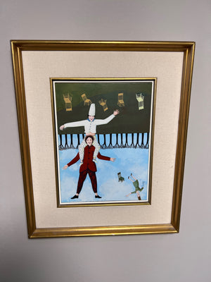 Sylive Gelineau 1988 'La Chute de Rosalie' Acrylic on Panel