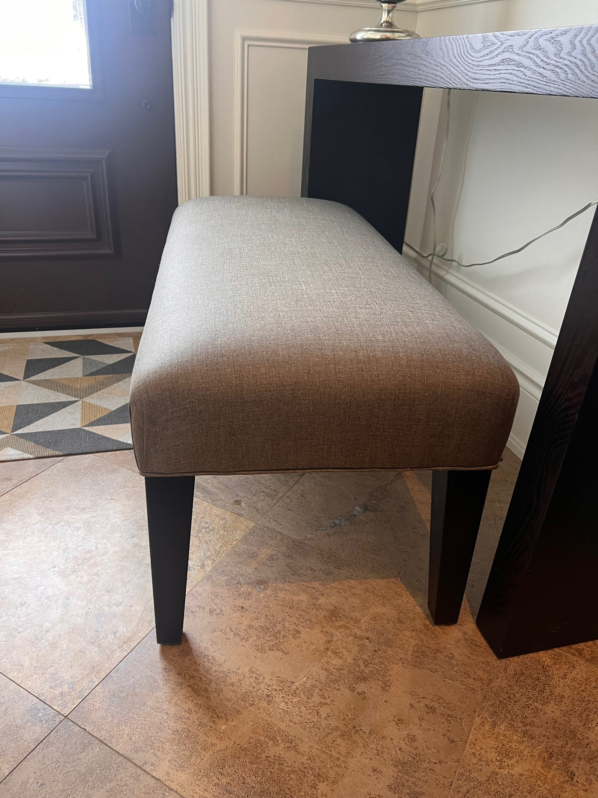 Silva Custom Furniture Grey Upholstered Bench