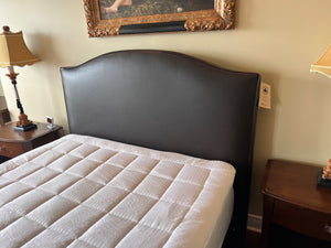 Beaudoin Dark Brown Leather Queen Headboard
