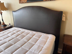 Beaudoin Dark Brown Leather Queen Headboard