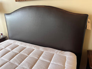 Beaudoin Dark Brown Leather Queen Headboard