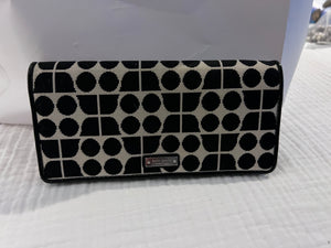 Kate Spade Black & White Fabric Wallet