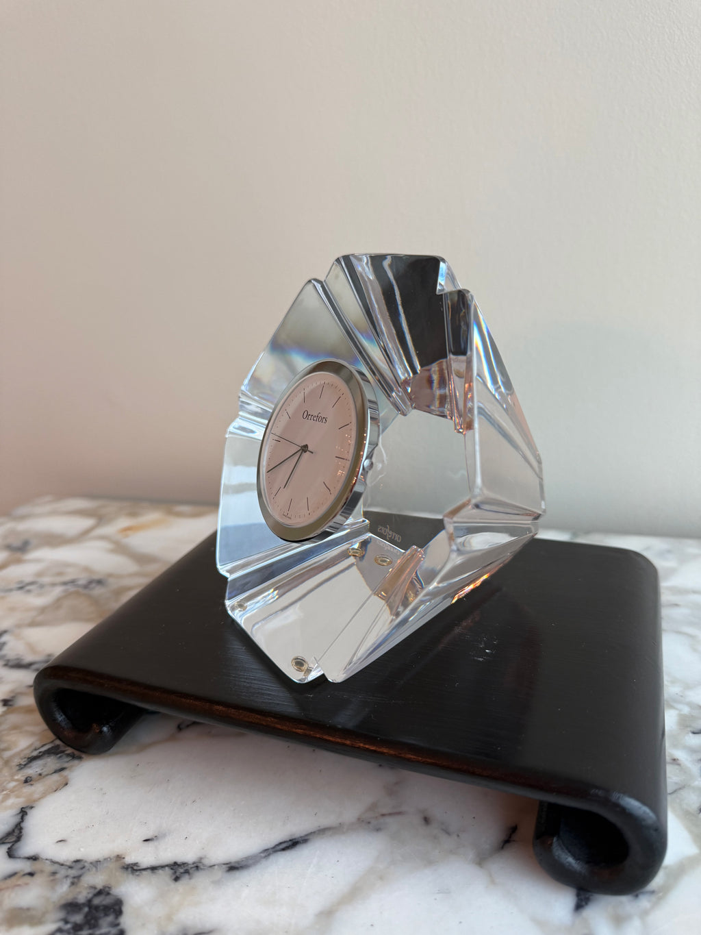 Orrefors Crystal Desk Clock