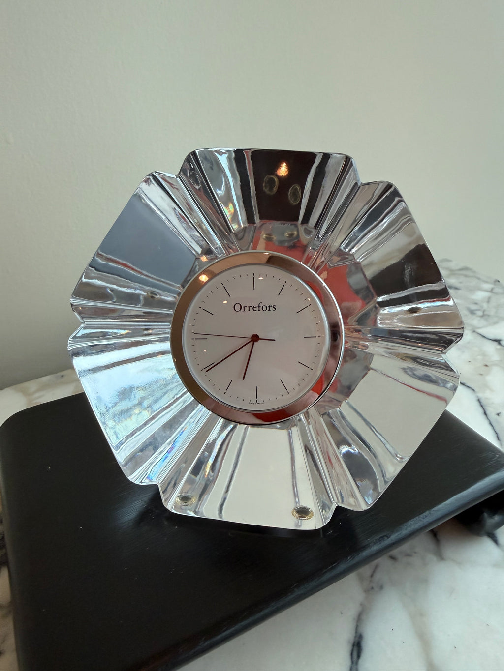Orrefors Crystal Desk Clock