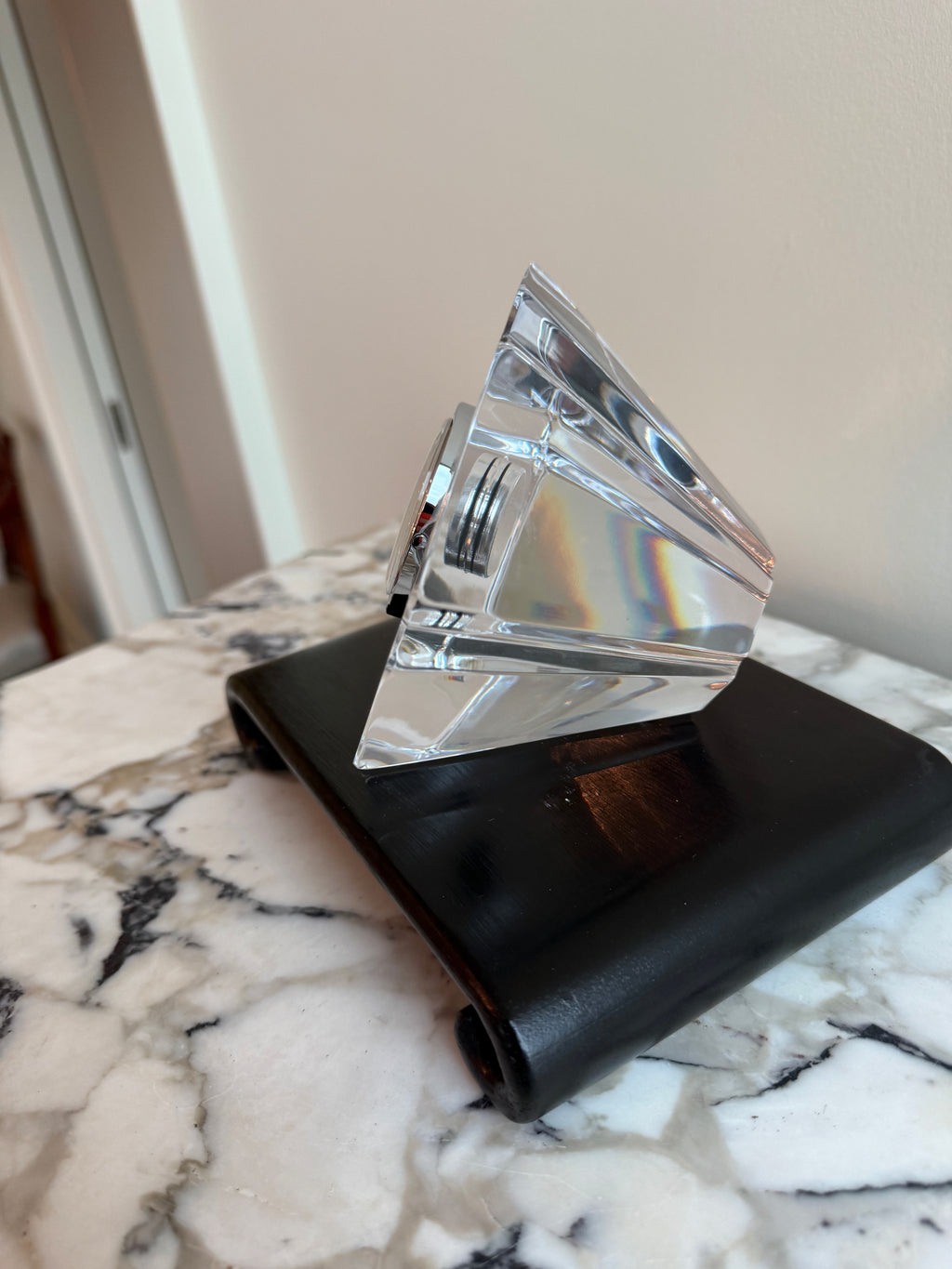 Orrefors Crystal Desk Clock