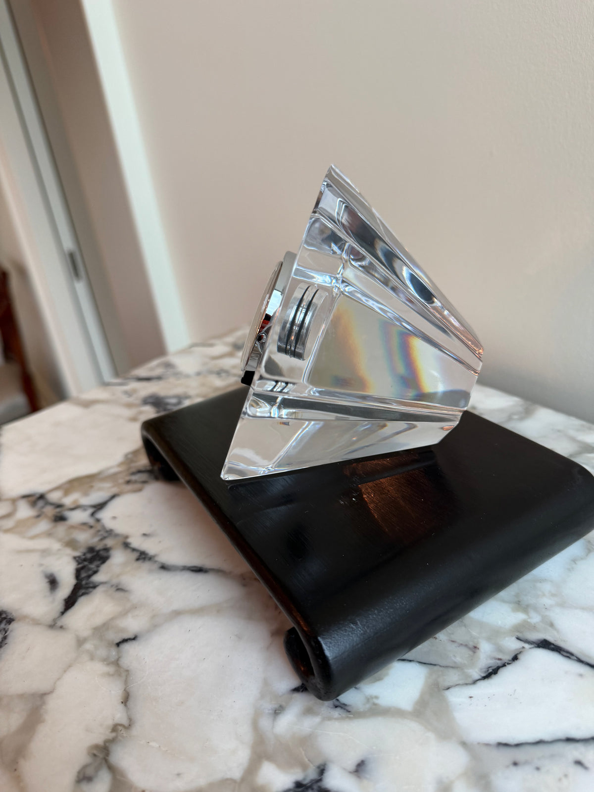 Orrefors Crystal Desk Clock