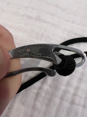 Emporio Armani black pendant rope necklace
