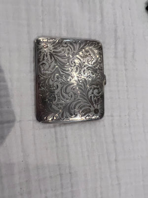 Antique Sterling Silver Cigarette Case, 70g