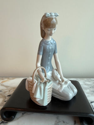 Lladro "Girl with Dove" Figurine