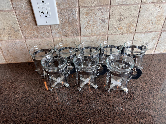 Lot of 8 Bodum Chambord Coffee Cups