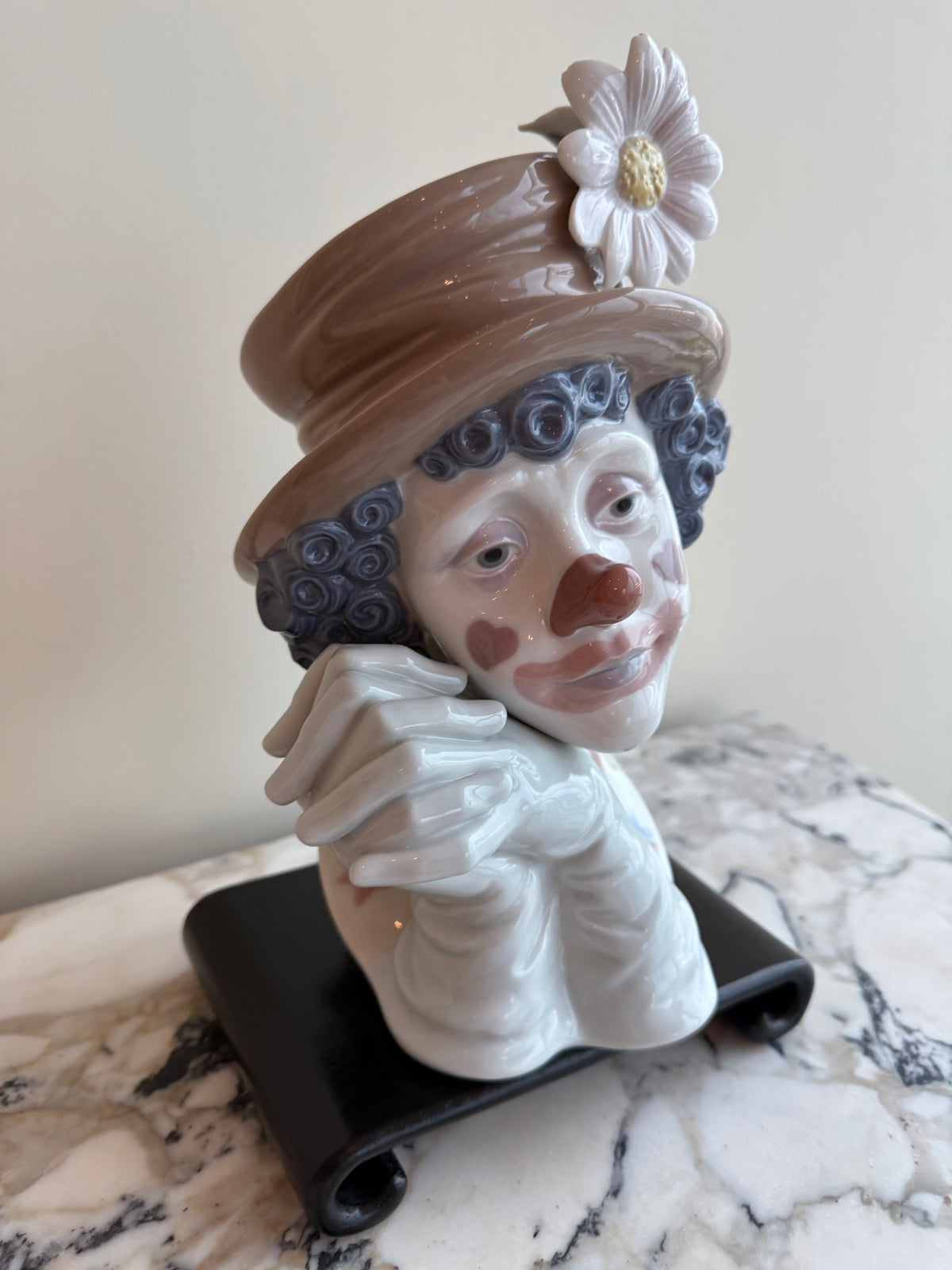 Lladro "Melancholy" Clown Bust Figurine #5542