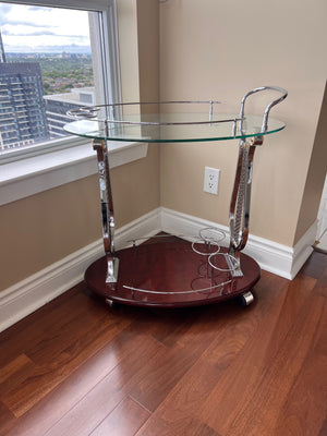 Bar Cart, Chrome Finish