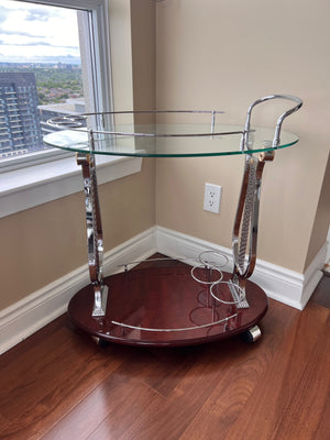 Bar Cart, Chrome Finish