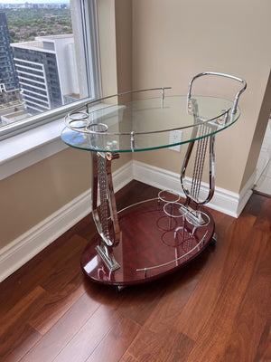 Bar Cart, Chrome Finish