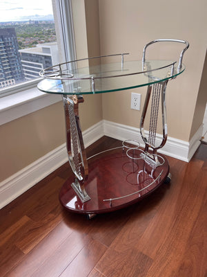 Bar Cart, Chrome Finish