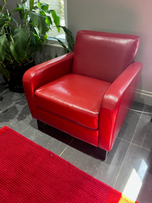 Red Leather Armchair
