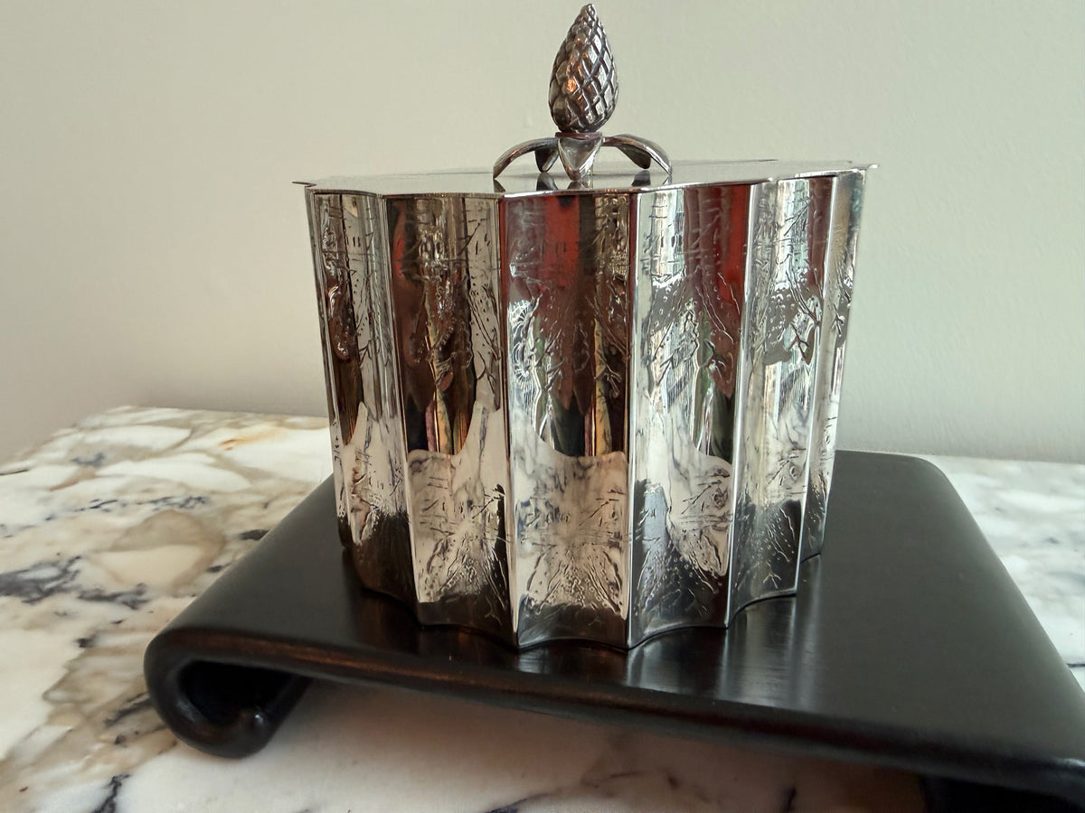 Vintage Godinger Silver Plated Trinket Box