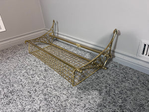 Vintage Antique Brass Wall Mounted Hat Rack