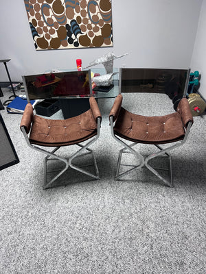 2 MCM Vintage Liberty Ornamental Iron Ltd Chairs