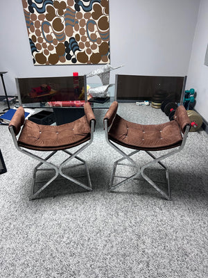 2 MCM Vintage Liberty Ornamental Iron Ltd Chairs