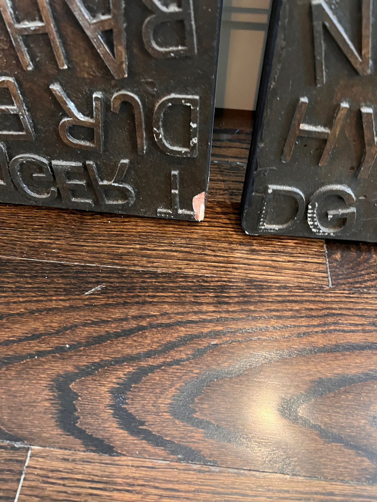 Pair of 'Letters' Wall Art