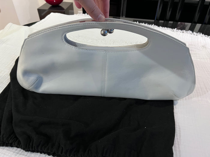 Women's hugo boss white leather clutch purse (*retail $995)