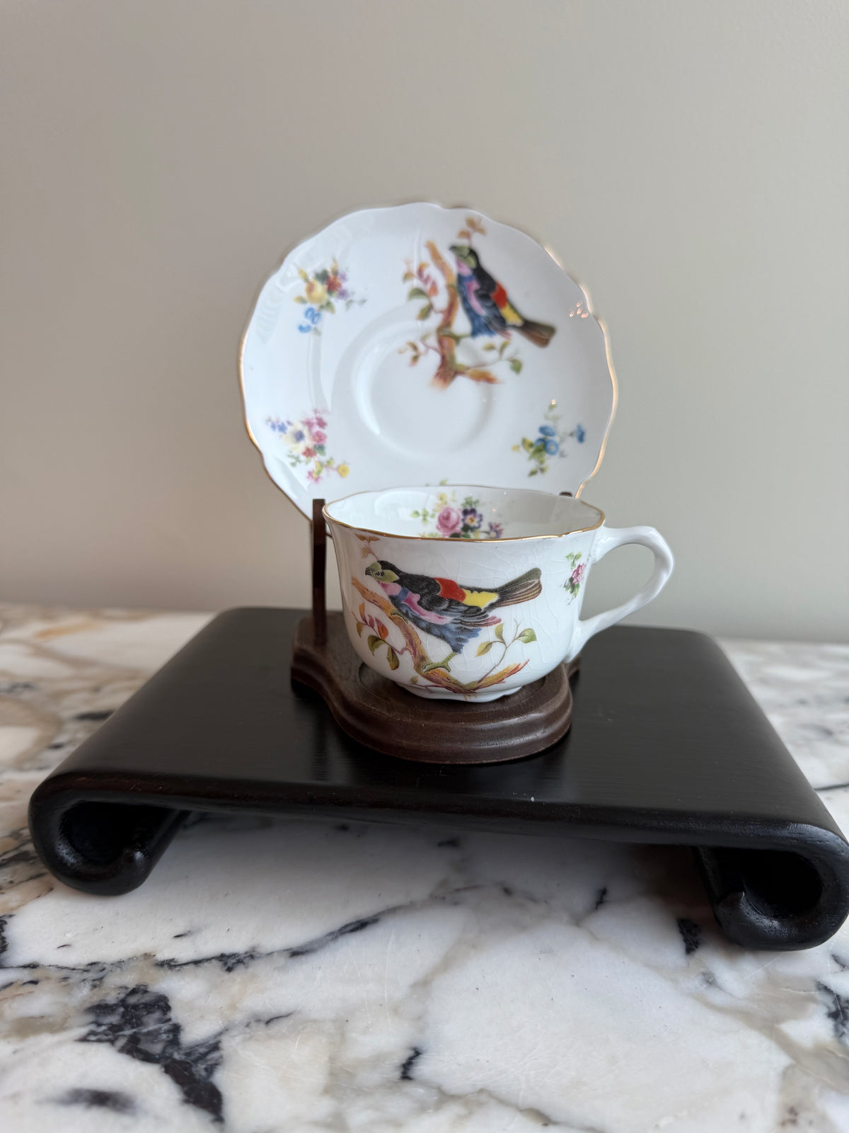 Vintage Royal Doulton Birds Cup & Saucer