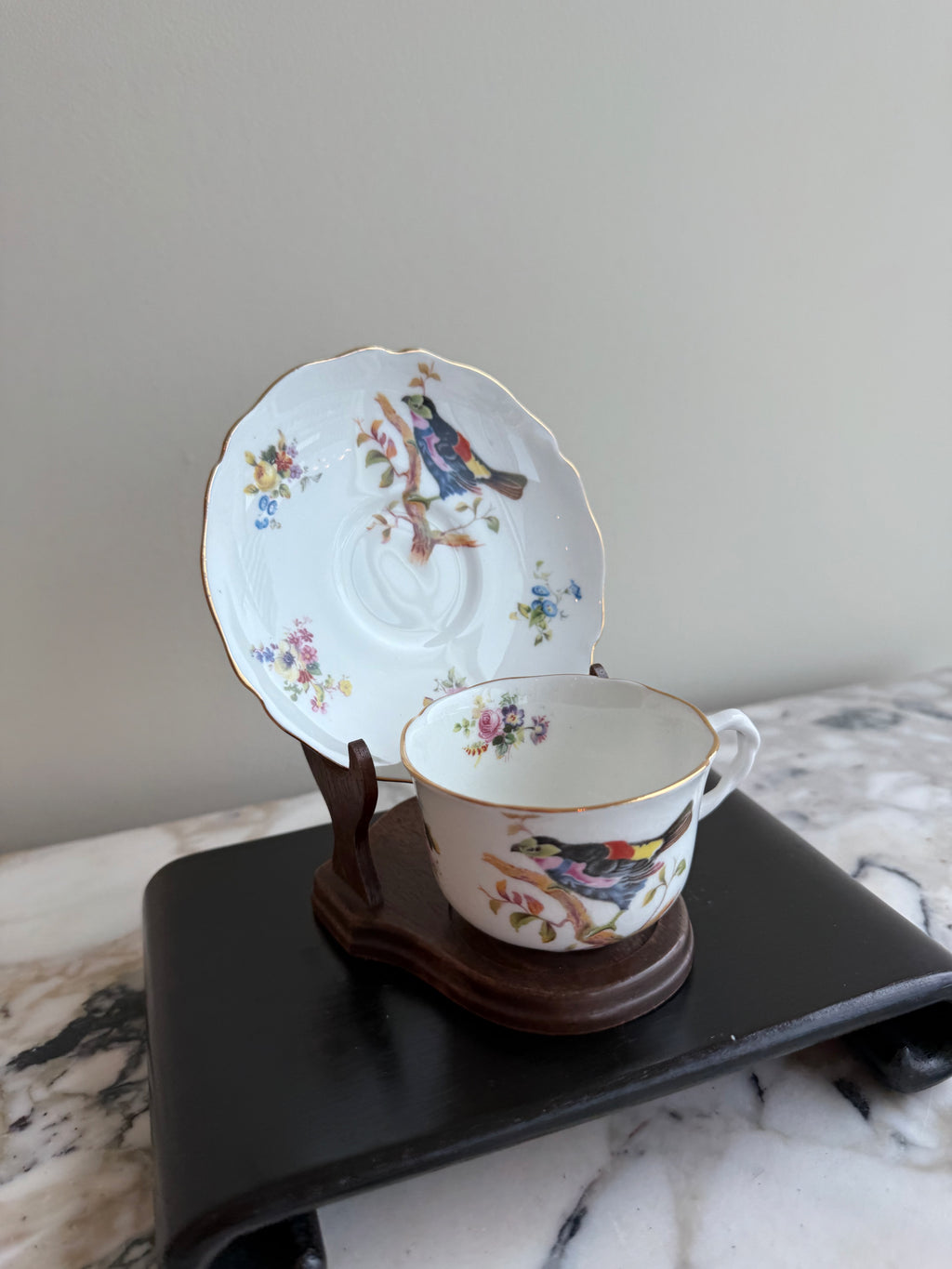 Vintage Royal Doulton Birds Cup & Saucer
