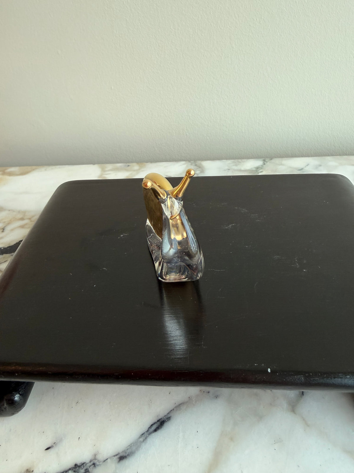 Tommasi Murano Glass Snail Paperweight- 3"w