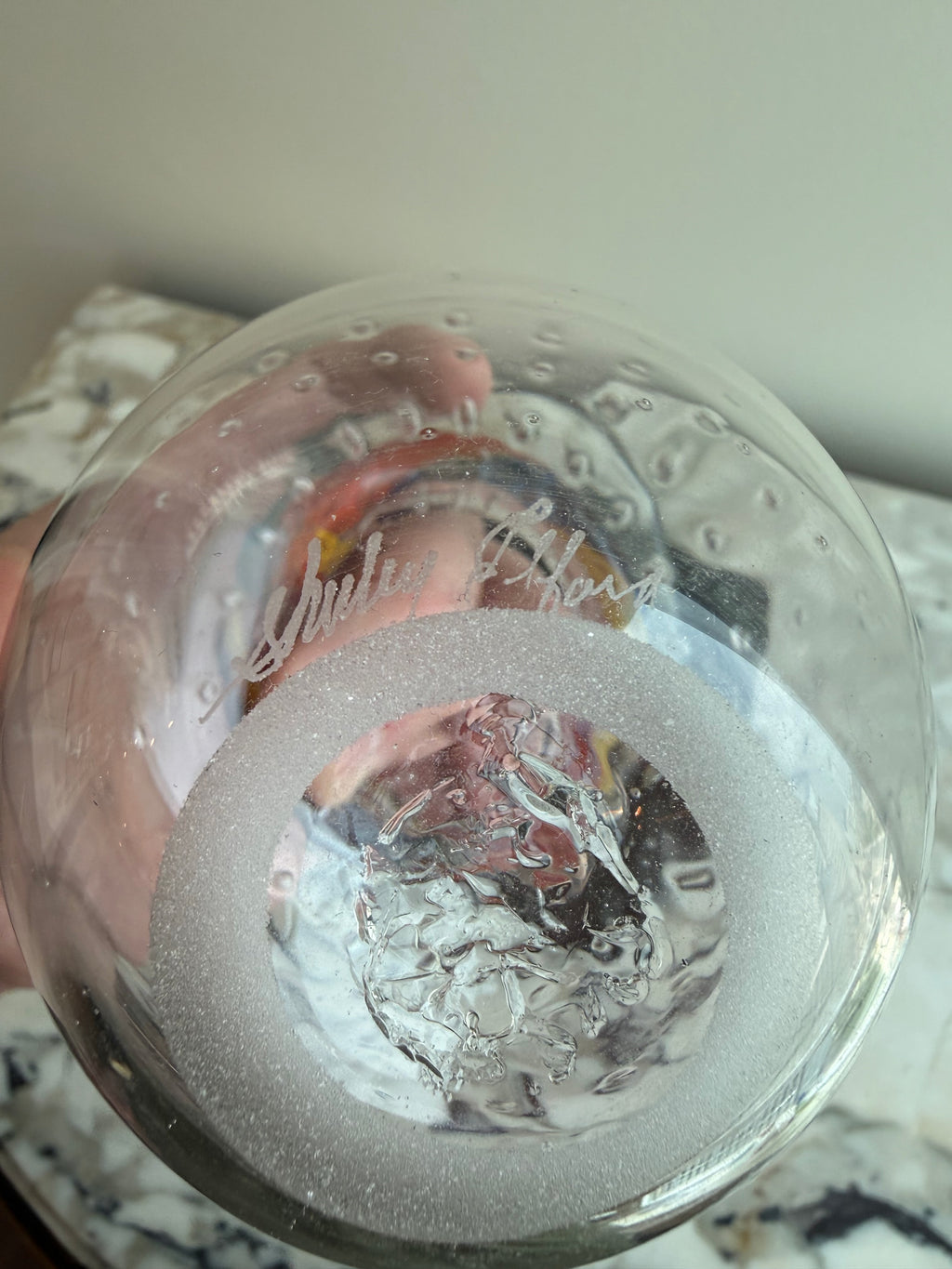 Shirley Elford Signed Art Glass Vase- 5"h