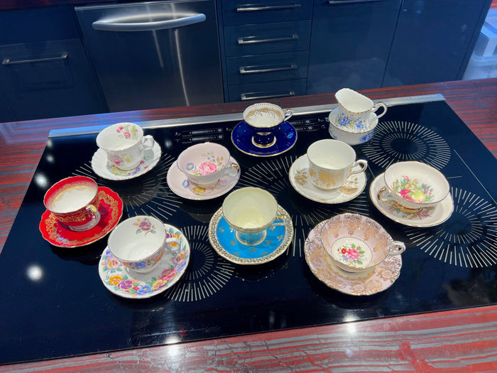 9 Cups & Saucers Lot