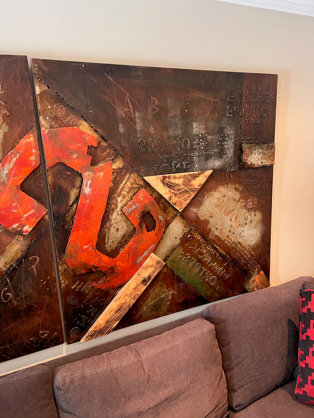 Pair of abstract wall art