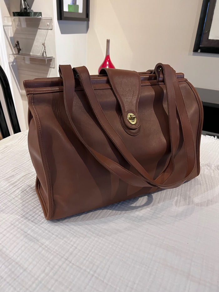 Coach Brown Leather Duffle Bag