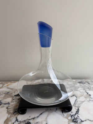 Marc Aurel for Nachtmann Crystal Wine Decanter with Blue Stopper