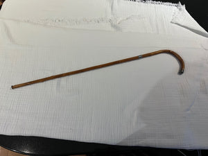 Antique English Sterling Silver Bamboo Walking Stick- Cane