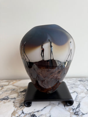 Catherine Hibbits (Canadian, b.1974) 'Journey' Cameo Glass Vase, 2019