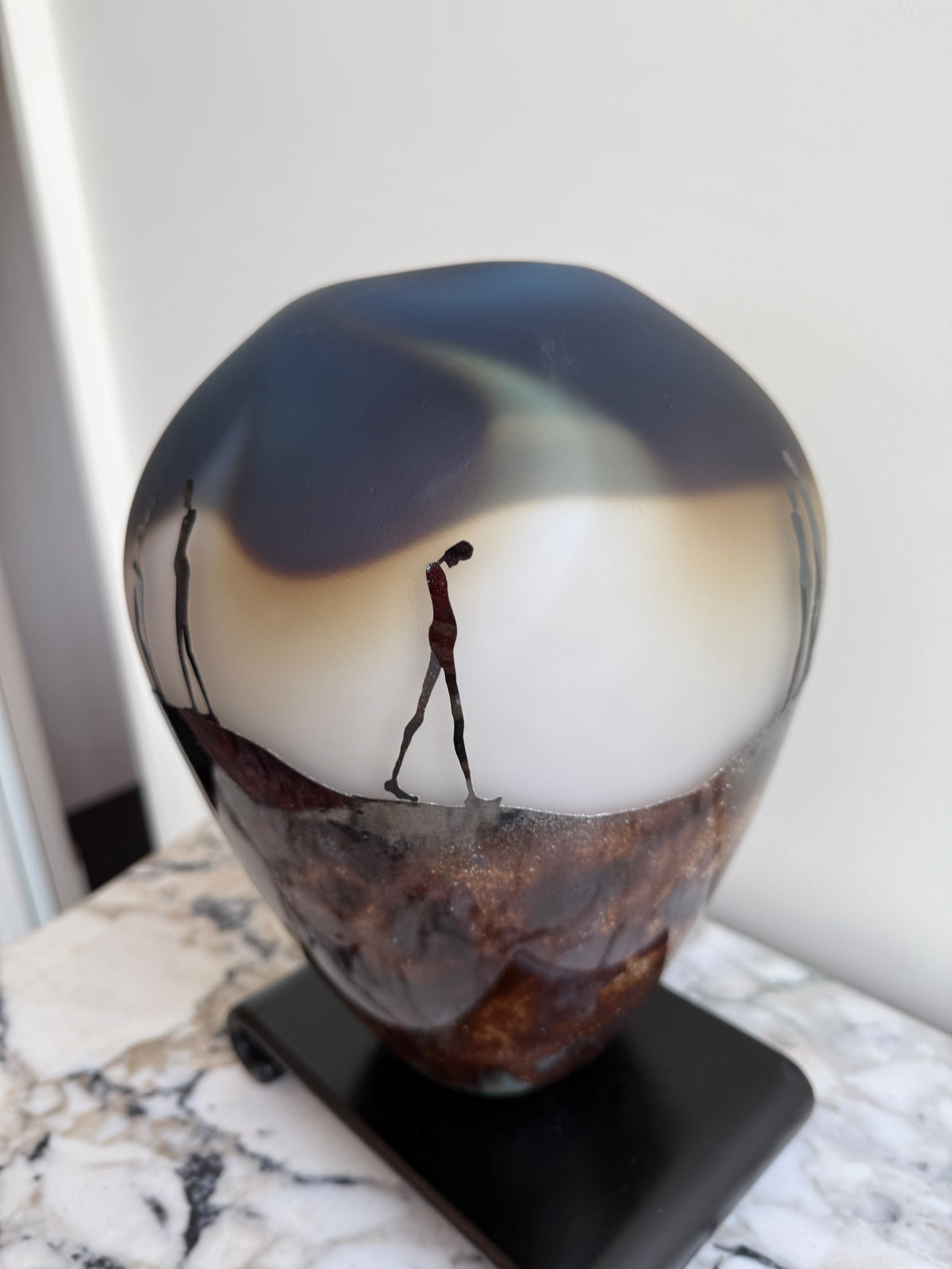 Catherine Hibbits (Canadian, b.1974) 'Journey' Cameo Glass Vase, 2019
