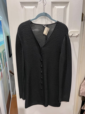 BRAND NEW Giorgio Armani Black Wool Shirt, Size 42 (*retail $1495)