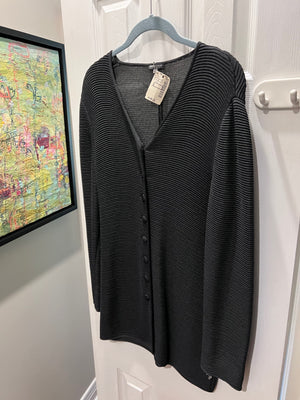 BRAND NEW Giorgio Armani Black Wool Shirt, Size 42 (*retail $1495)