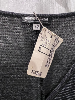 BRAND NEW Giorgio Armani Black Wool Shirt, Size 42 (*retail $1495)