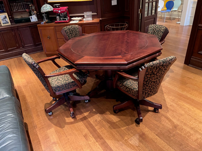 Darafeev RIVIERA POKER DINING TABLE – MAPLE + 4 Game Chairs