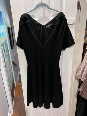 BRAND NEW Emporio Armani Black Knit Dress, Size 48 (*retail $500)