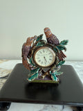 Jay Strongwater Love Bird Bejeweled Enamel Desk Clock