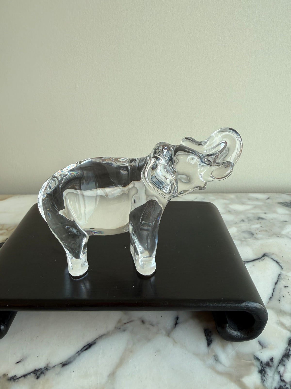 Baccarat Crystal Clear Elephant Figurine