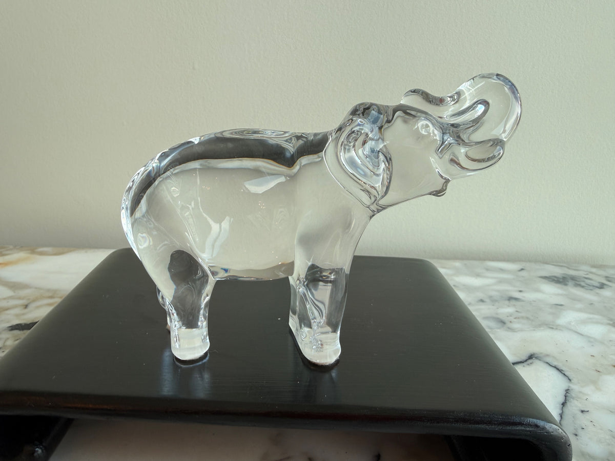 Baccarat Crystal Clear Elephant Figurine
