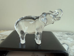 Baccarat Crystal Clear Elephant Figurine