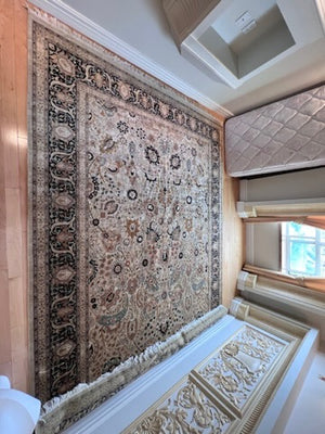 Tabriz Persian Rug 'Tree of Life' Purkar Superbest Ivory- 9 x 12- *retail $7,000