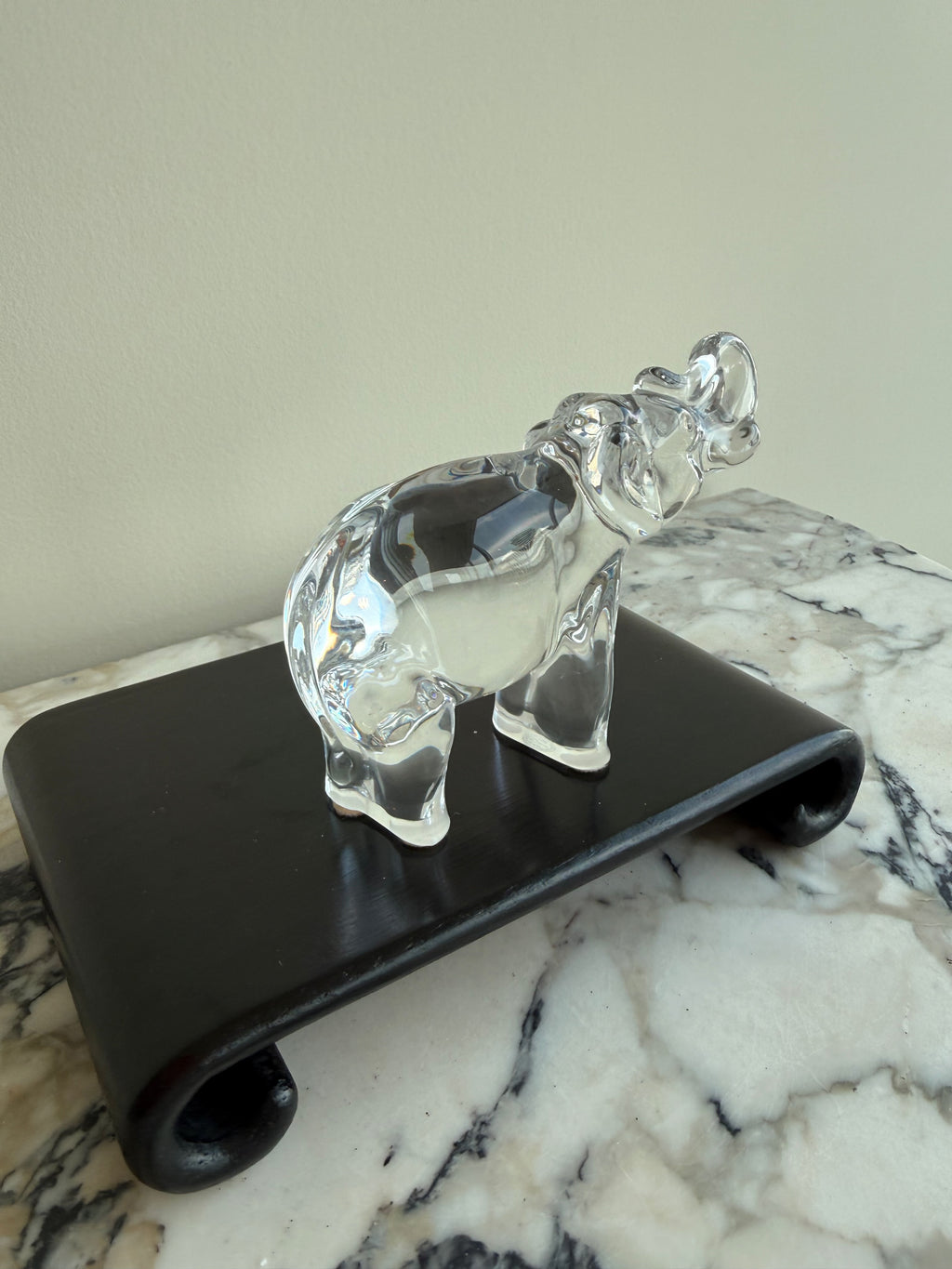 Baccarat Crystal Clear Elephant Figurine