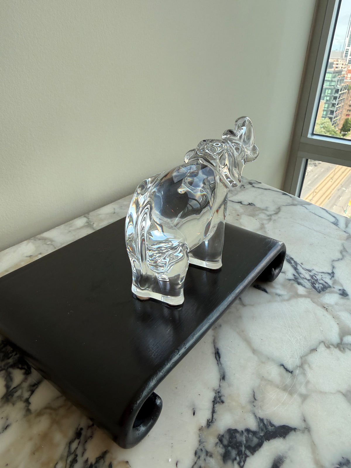 Baccarat Crystal Clear Elephant Figurine