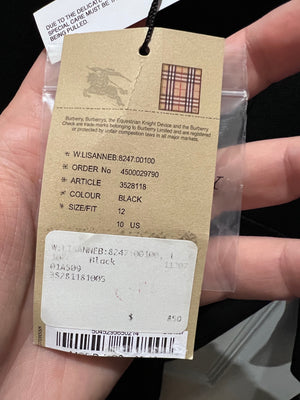 BRAND NEW Burberry Black Dress, Size 12 (*retail $850)